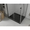 Mexen Lima cabine de douche pliante 90 x 100 cm, transparent, noir + receveur de douche Flat, noir - 856-090-100-70-00-4070B