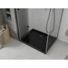 Mexen Lima cabine de douche pliante 90 x 100 cm, transparent, noir + receveur de douche Flat, noir - 856-090-100-70-00-4070B