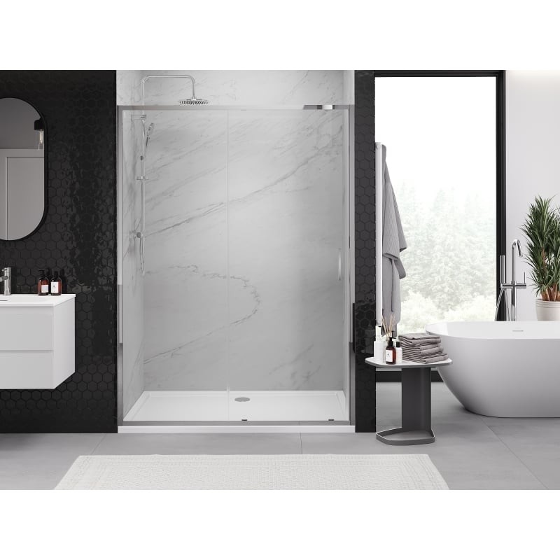 Mexen Exo-S portes de douche coulissantes 135 cm, transparentes, chrome - 8151-135-000-01-00