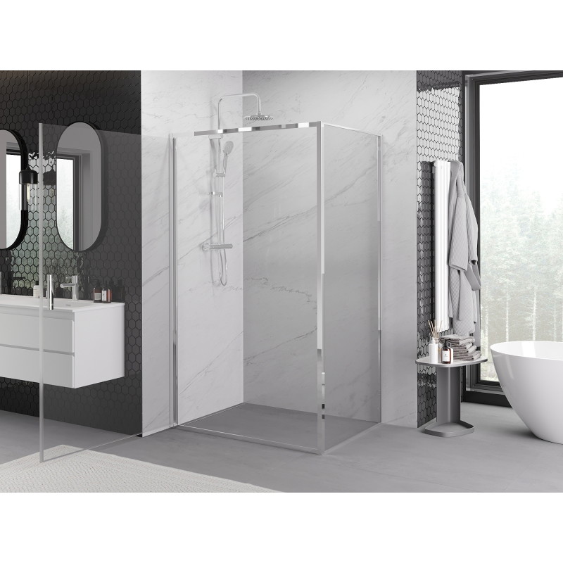 Mexen Exo-B cabine de douche pivotante 95 x 100 cm, transparent, chromé - 817-095-100-01-00