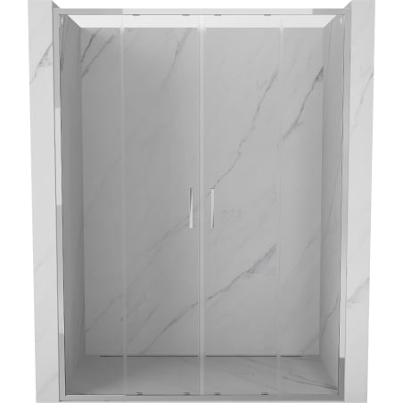 Mexen Exo-S Duo portes de douche doubles coulissantes 150 cm, transparentes, chromées - 8152-150-000-01-00