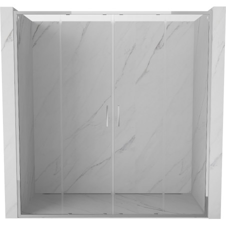 Mexen Exo-S Duo portes de douche doubles coulissantes 170 cm, transparentes, chromées - 8152-170-000-01-00
