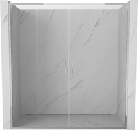 Mexen Exo-S Duo portes de douche doubles coulissantes 180 cm, transparentes, chromées - 8152-180-000-01-00