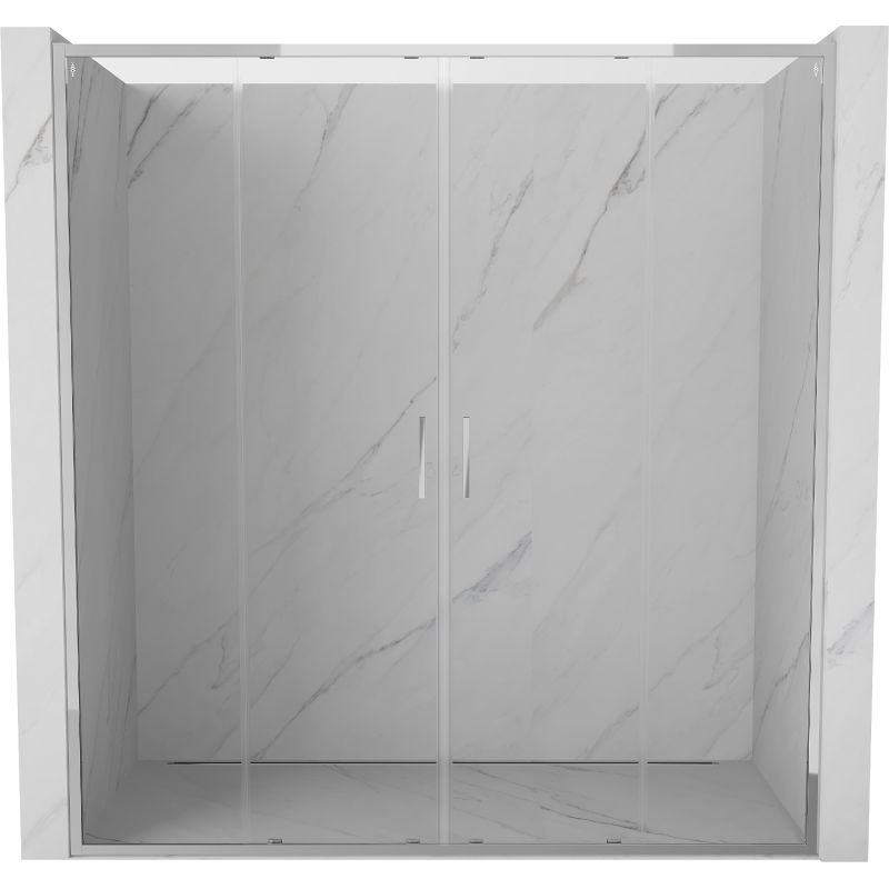 Mexen Exo porte de douche coulissante double 200 cm, transparent, chrome - 8152-200-000-01-00