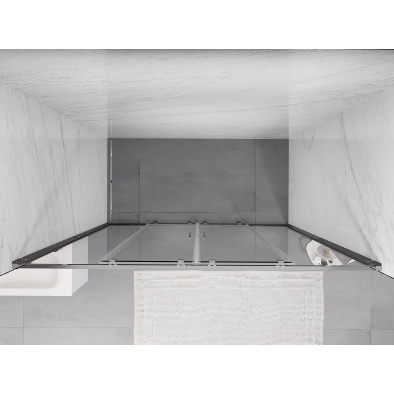 Mexen Exo-S Duo portes de douche doubles coulissantes 200 cm, transparentes, chrom - 8152-200-000-01-00