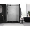 Mexen Exo-S Duo portes de douche coulissantes doubles 130 cm, transparentes, noires - 8152-130-000-70-00