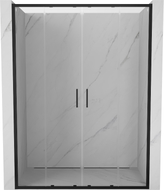 Mexen Exo-S Duo porte de douche coulissante double 140 cm, transparente, noire - 8152-140-000-70-00