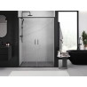 Mexen Exo-S Duo portes de douche doubles coulissantes 160 cm, transparentes, noires - 8152-160-000-70-00