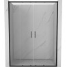 Mexen Exo-S Duo portes de douche doubles coulissantes 160 cm, transparentes, noires - 8152-160-000-70-00