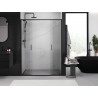 Mexen Exo-S Duo portes de douche doubles coulissantes 160 cm, transparentes, noires - 8152-160-000-70-00