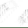 Mexen Exo portes de douche doubles coulissantes 150 cm, transparent, noir - 8152-150-000-70-00