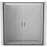 Mexen Exo-S Duo portes de douche coulissantes doubles 190 cm, transparentes, noires - 8152-190-000-70-00