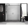 Mexen Exo-S Duo portes de douche coulissantes doubles 190 cm, transparentes, noires - 8152-190-000-70-00
