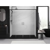 Mexen Exo-S Duo portes de douche coulissantes doubles 190 cm, transparentes, noires - 8152-190-000-70-00