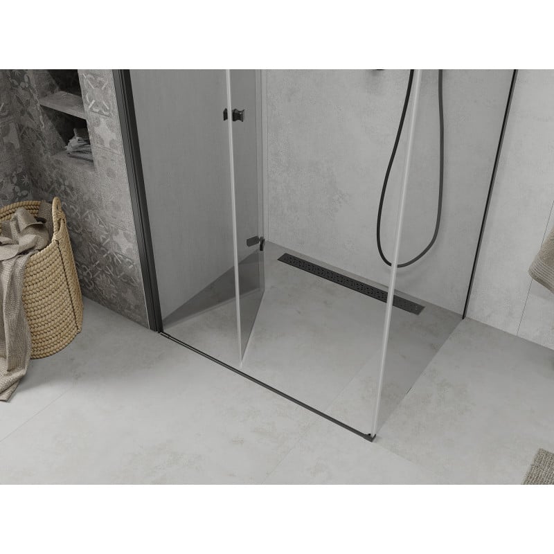 Mexen Lima cabine de douche pliante 80 x 100 cm, transparente, noire - 856-080-100-70-00
