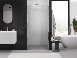 Mexen Exo porte de douche battante 95 cm, transparent, chrome - 8181-095-000-01-00