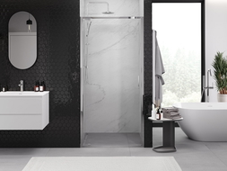 Mexen Exo porte de douche pivotante 95 cm, transparent, chrome - 8181-095-000-01-00