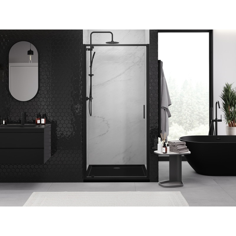 Mexen Exo-BR porte de douche pivotante 60 cm, transparent, noir - 8181-060-000-70-00