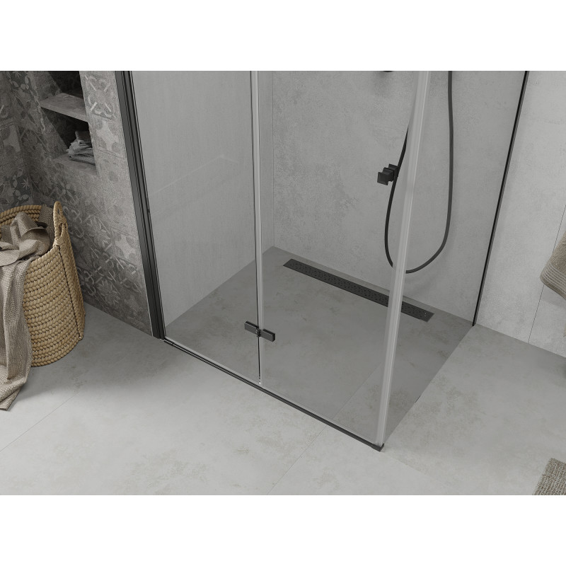 Mexen Lima cabine de douche pliante 80 x 110 cm, transparente, noire - 856-080-110-70-00