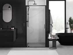 Mexen Exo porte de douche pivotante 85 cm, transparent, noir - 8181-085-000-70-00