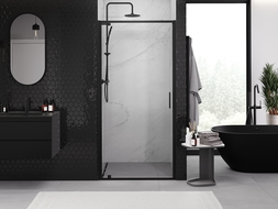 Mexen Exo porte de douche pivotante 95 cm, transparent, noir - 8181-095-000-70-00