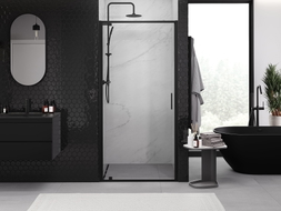 Mexen Exo-BR porte de douche battante 90 cm, transparente, noire - 8181-090-000-70-00