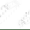 Porte de douche pivotante Mexen Exo 100 cm, transparente, noire - 8181-100-000-70-00