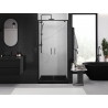Mexen Exo-BR Duo portes de douche doubles à charnières 80 cm, transparentes, noires - 8182-080-000-70-00