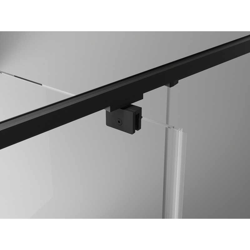 Mexen Exo-BR Duo portes de douche doubles pliantes 90 cm, transparentes, noires - 8182-090-000-70-00