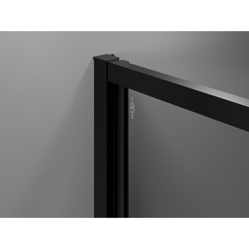 Mexen Exo cabine de douche pivotante 75 x 75 cm, transparent, noire - 817-075-075-70-00