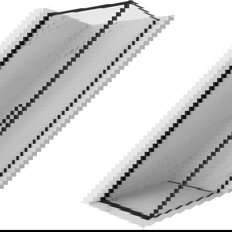 Mexen Exo cabine de douche pivotante 85 x 85 cm, transparent, noire - 817-085-085-70-00