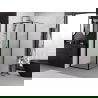 Mexen Exo cabine de douche pivotante 100 x 100 cm, transparent, noir - 817-100-100-70-00