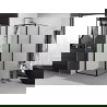 Mexen Exo cabine de douche pivotante 100 x 100 cm, transparent, noir - 817-100-100-70-00