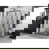 Mexen Exo cabine de douche pivotante 90 x 70 cm, transparent, noir - 817-090-070-70-00