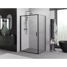 Mexen Exo-B cabine de douche pivotante 100 x 70 cm, transparente, noire - 817-100-070-70-00