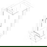 Kabine de douche pivotante Mexen Exo 70 x 85 cm, transparent, noire - 817-070-085-70-00