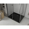 Mexen Lima cabine de douche pliante 100 x 80 cm, transparent, noir + receveur Flat, noir - 856-100-080-70-00-4070B