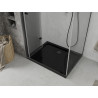 Mexen Lima cabine de douche pliante 100 x 80 cm, transparent, noir + receveur Flat, noir - 856-100-080-70-00-4070B