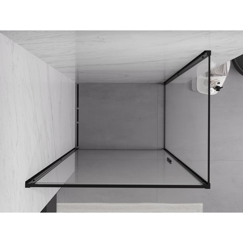 Mexen Exo cabine de douche pivotante 70 x 95 cm, transparent, noir - 817-070-095-70-00