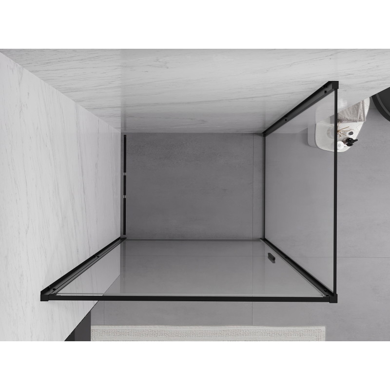 Mexen Exo-B cabine de douche pivotante 80 x 95 cm, transparente, noire - 817-080-095-70-00