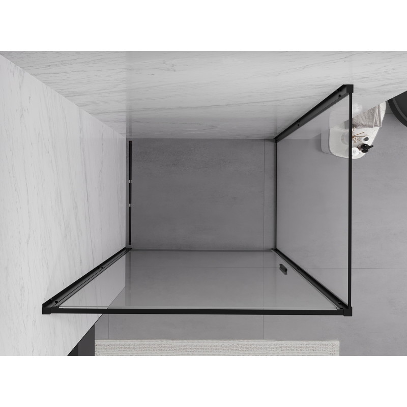 Mexen Exo cabine de douche pivotante 90 x 100 cm, transparent, noir - 817-090-100-70-00