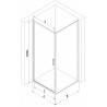 Mexen Exo-B cabine de douche pivotante 80 x 100 cm, transparent, noire - 817-080-100-70-00