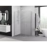 Mexen Exo cabine de douche demi-circulaire asymétrique coulissante 90 x 80 cm, transparent, chrome - 8132-090-080-01-00