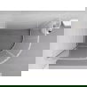 Cabine de douche asymétrique demi-ronde Mexen Exo 90 x 80 cm, transparent, chrome - 8132-090-080-01-00