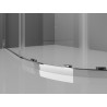 Mexen Exo-S Duo cabine de douche asymétrique demi-circulaire coulissante 90 x 80 cm, transparent, chrome - 8132-090-080-01-00
