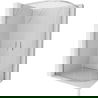 Cabine de douche asymétrique quart de rond coulissante Mexen Exo 100 x 90 cm, transparent, chromé - 8132-100-090-01-00