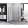 Mexen Exo-S Duo cabine de douche asymétrique semi-circulaire coulissante 120 x 90 cm, transparent, chrome - 8132-120-090-01-00
