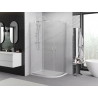 Mexen Exo-S Duo cabine de douche asymétrique semi-circulaire coulissante 120 x 90 cm, transparent, chrome - 8132-120-090-01-00
