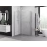 Mexen Exo cabine de douche semi-circulaire asymétrique coulissante 100 x 90 cm, transparent, chrome - 8132-100-090-01-00