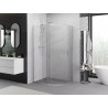 Mexen Exo-S Duo cabine de douche asymétrique semi-circulaire coulissante 120 x 90 cm, transparent, chrome - 8132-120-090-01-00